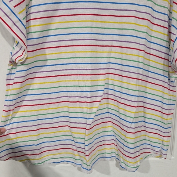 Lane Bryant Pride Stripe Easy Roll-Sleeve Tee in Size 18/20 (2X) - Picture 5 of 10